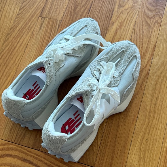 New Balance Sage Green and White Sneakers - Picture 5 of 9